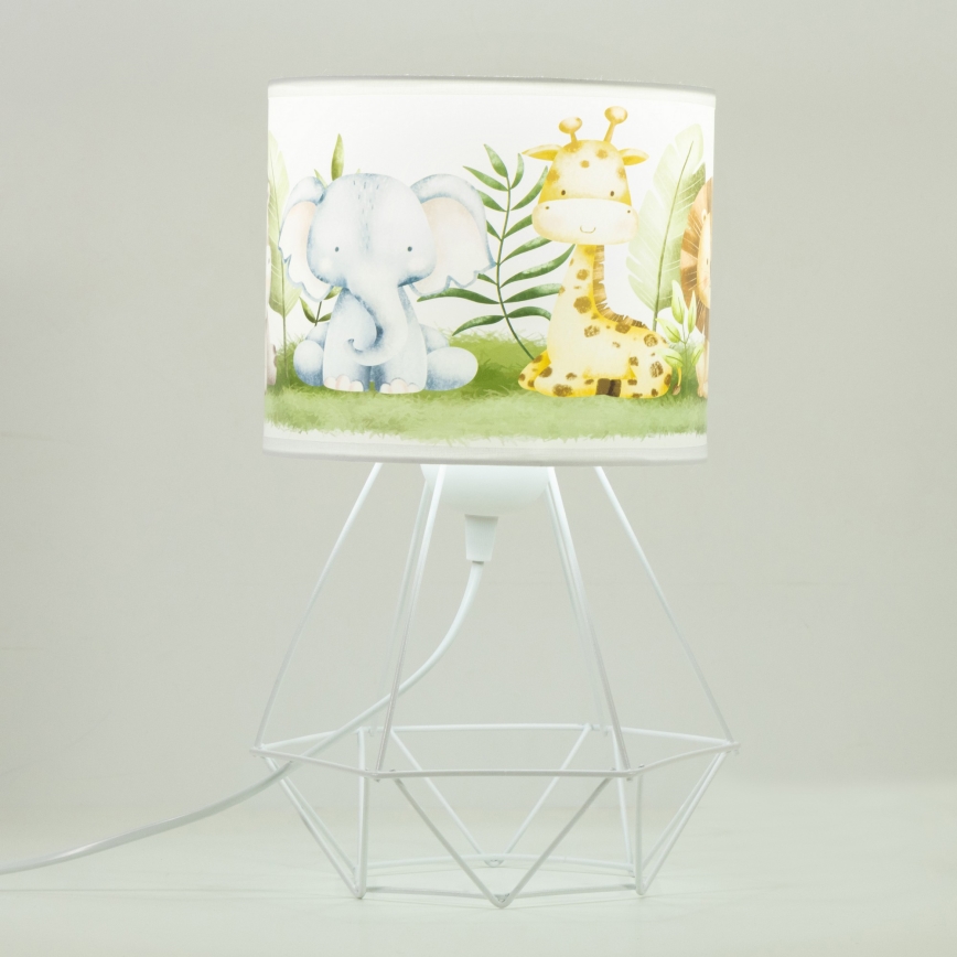 Bērnu galda lampa KIDS ROOM 1xE27/60W/230V Ø 18 cm džungļi