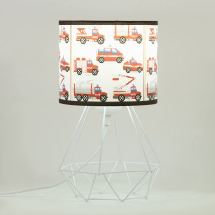 Bērnu galda lampa KIDS ROOM 1xE27/60W/230V Ø 18 cm ugunsdzēsēji