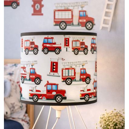Bērnu galda lampa KIDS ROOM 1xE27/60W/230V Ø 18 cm ugunsdzēsēji