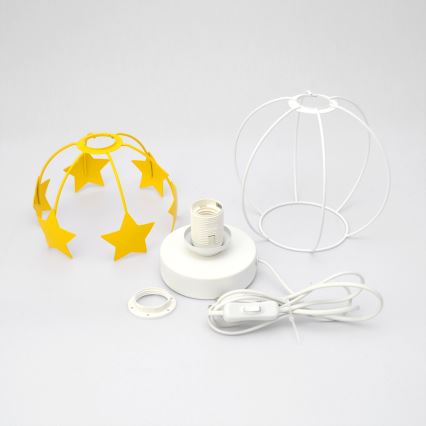 Bērnu galda lampa STARS 1xE27/15W/230V dzeltena/balta