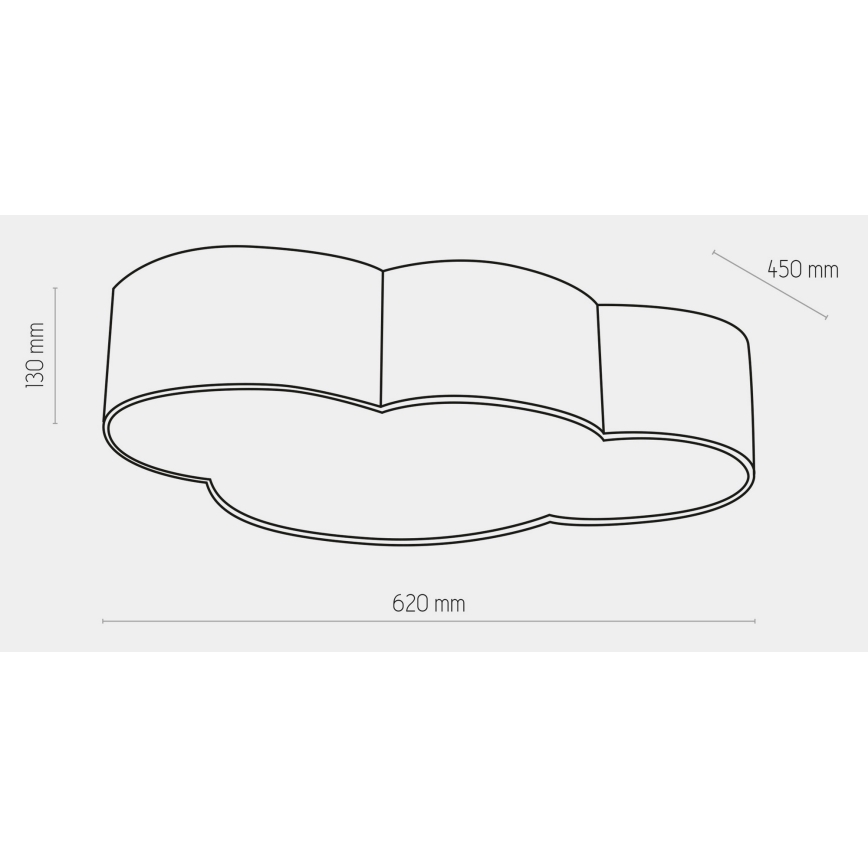 Bērnu griestu gaismeklis CLOUD 4xE27/15W/230V balts