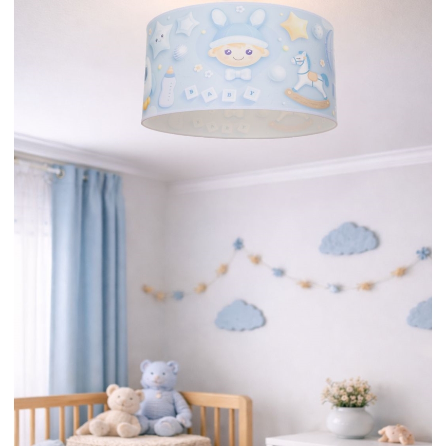 Bērnu griestu gaismeklis KIDS ROOM 1xE27/60W/230V Ø 40 cm kosmonauts