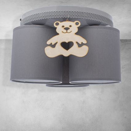 Bērnu griestu lampa BEAR 3xE27/60W/230V