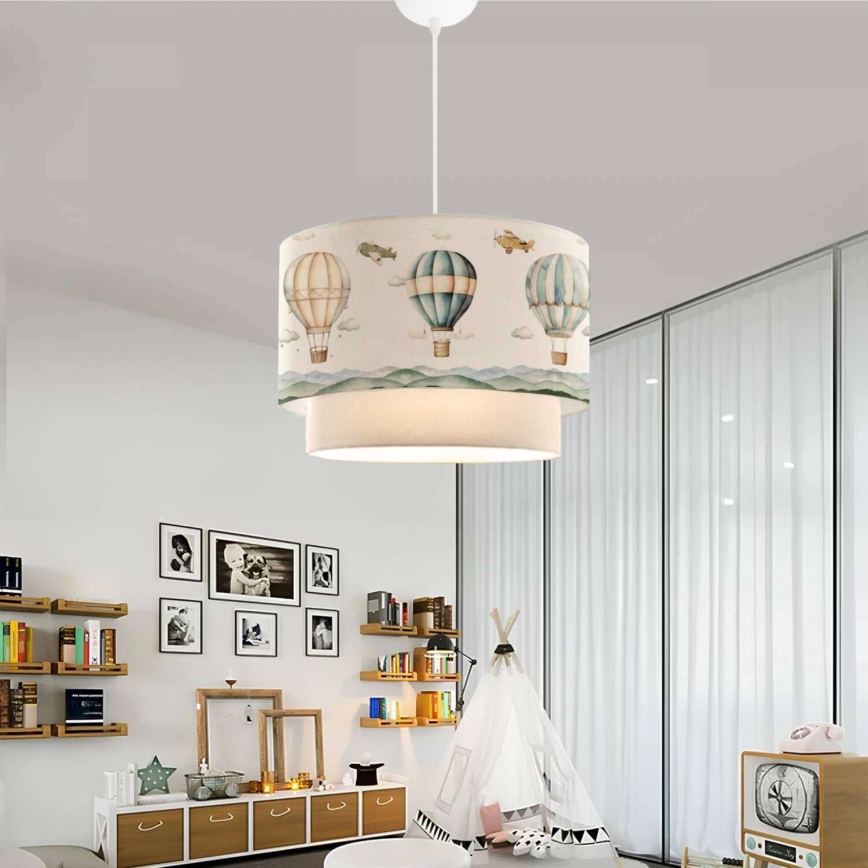 Bērnu griestu lampa CANDY 1xE27/40W/230V balta/daudzkrāsaina