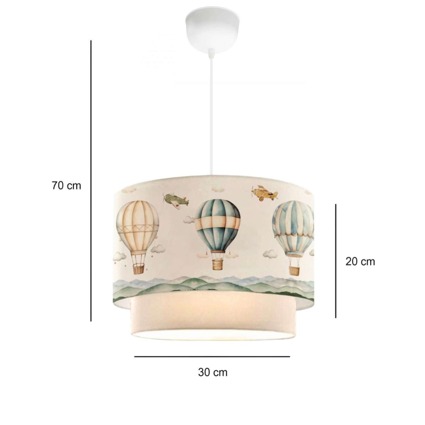 Bērnu griestu lampa CANDY 1xE27/40W/230V balta/daudzkrāsaina
