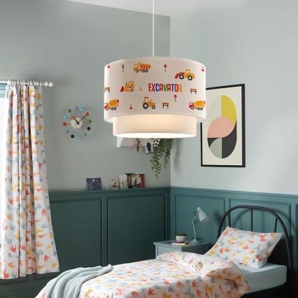 Bērnu griestu lampa CANDY 1xE27/40W/230V balta/oranža