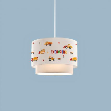 Bērnu griestu lampa CANDY 1xE27/40W/230V balta/oranža