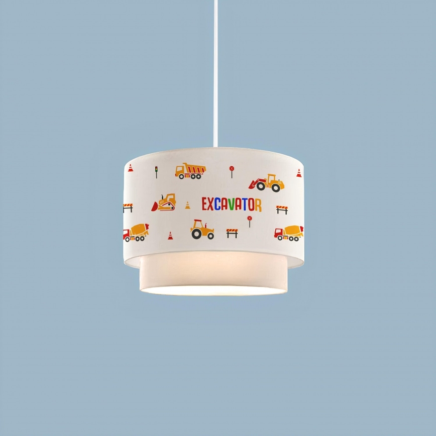 Bērnu griestu lampa CANDY 1xE27/40W/230V balta/oranža