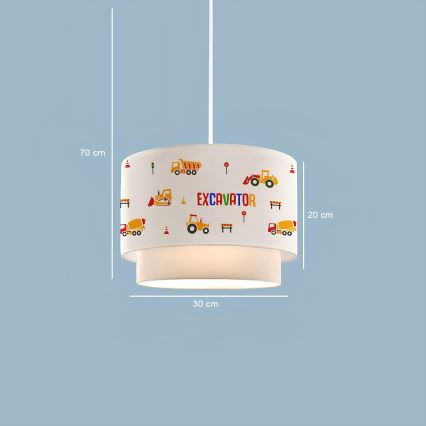 Bērnu griestu lampa CANDY 1xE27/40W/230V balta/oranža