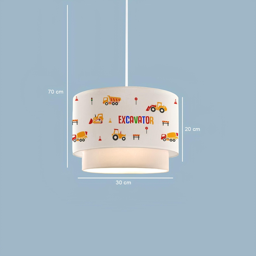 Bērnu griestu lampa CANDY 1xE27/40W/230V balta/oranža