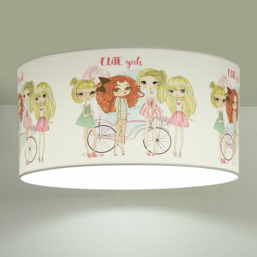 Bērnu griestu lampa GIRLS VIBES 1xE27/60W/230V Ø 40 cm, meitenēm