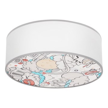 Bērnu griestu lampa KIDDY 2xE27/40W/230V balta/bēša