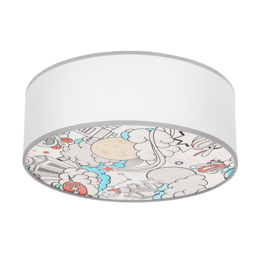 Bērnu griestu lampa KIDDY 2xE27/40W/230V balta/bēša