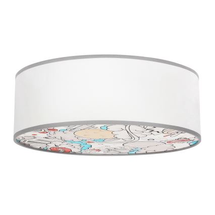Bērnu griestu lampa KIDDY 2xE27/40W/230V balta/bēša