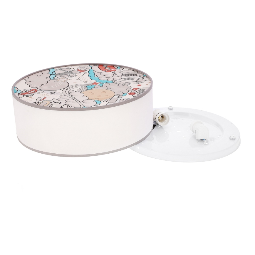 Bērnu griestu lampa KIDDY 2xE27/40W/230V balta/bēša
