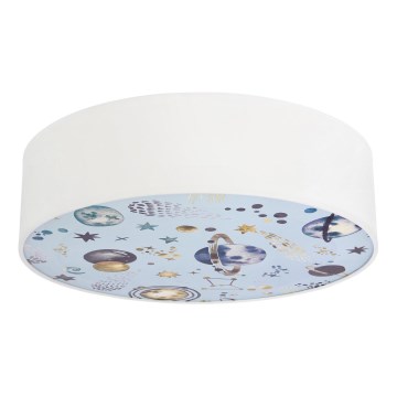 Bērnu griestu lampa KIDDY 2xE27/40W/230V balta/zila