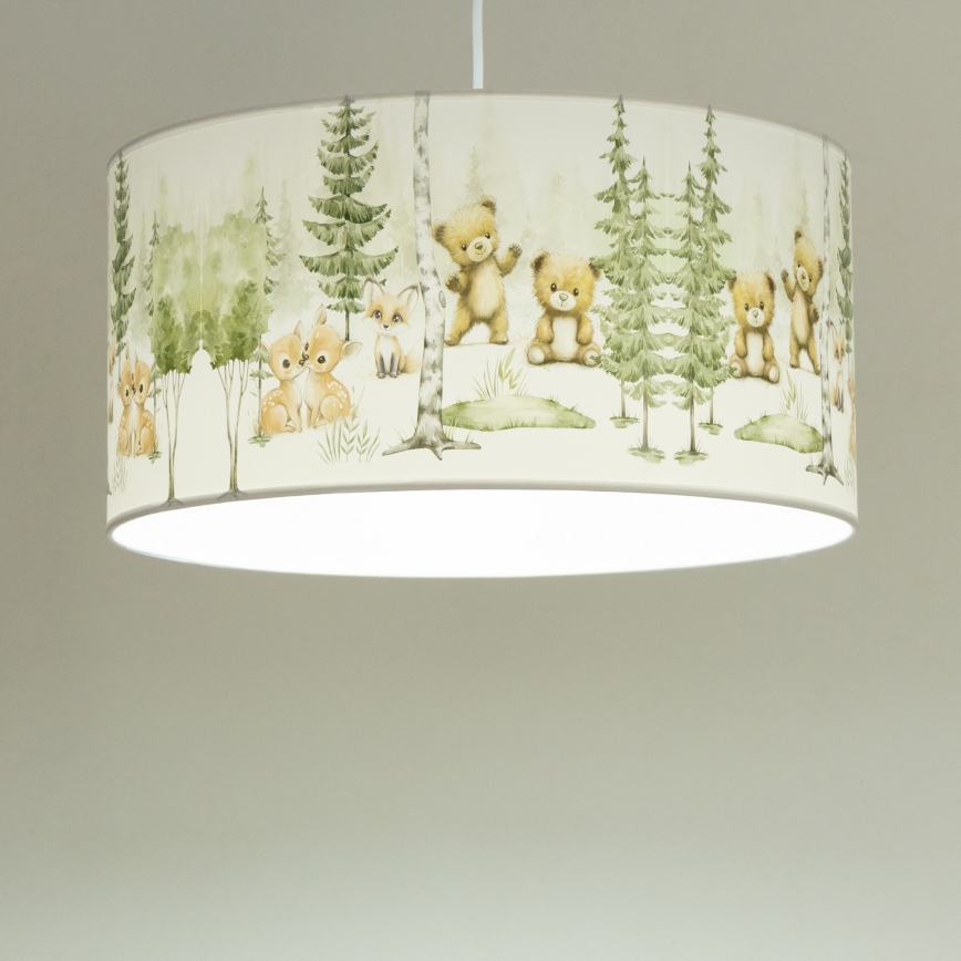 Bērnu griestu lampa KIDS ROOM 1x E27/60W/230V Ø 40 cm ar dzīvnieciņu motīvu