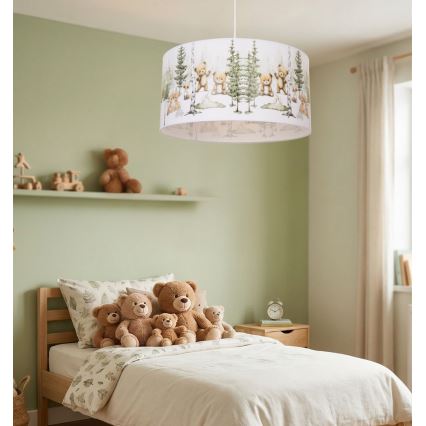 Bērnu griestu lampa KIDS ROOM 1x E27/60W/230V Ø 40 cm ar dzīvnieciņu motīvu