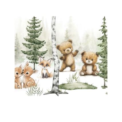 Bērnu griestu lampa KIDS ROOM 1x E27/60W/230V Ø 40 cm ar dzīvnieciņu motīvu