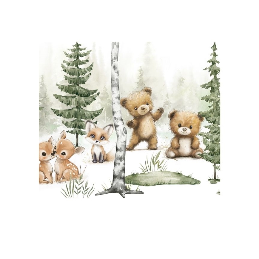 Bērnu griestu lampa KIDS ROOM 1x E27/60W/230V Ø 40 cm ar dzīvnieciņu motīvu