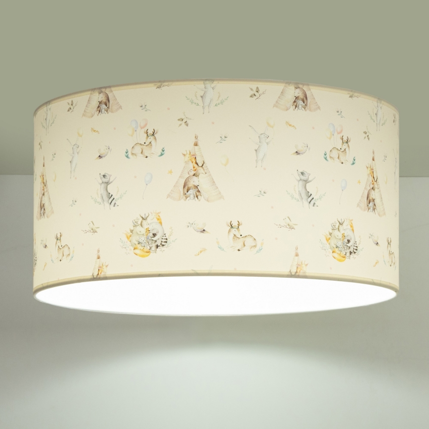 Bērnu griestu lampa KIDS ROOM 1xE27/60W/230V Ø 40 cm ar dzīvnieku motīviem