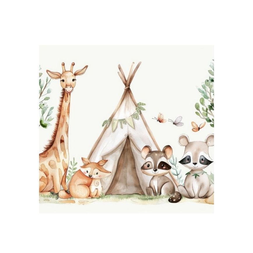 Bērnu griestu lampa KIDS ROOM 1xE27/60W/230V Ø 40 cm ar dzīvnieku motīviem