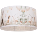 Bērnu griestu lampa KIDS ROOM 1xE27/60W/230V Ø 40 cm ar rotaļīgiem dzīvnieciņiem