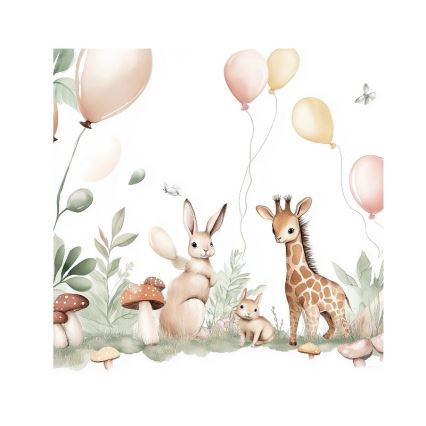 Bērnu griestu lampa KIDS ROOM 1xE27/60W/230V Ø 40 cm ar rotaļīgiem dzīvnieciņiem