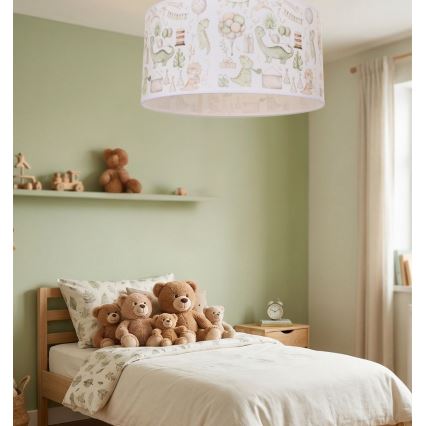 Bērnu griestu lampa KIDS ROOM 1xE27/60W/230V Ø 40 cm dinozaurs