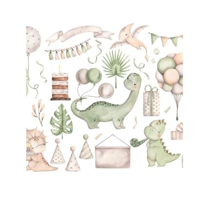 Bērnu griestu lampa KIDS ROOM 1xE27/60W/230V Ø 40 cm dinozaurs