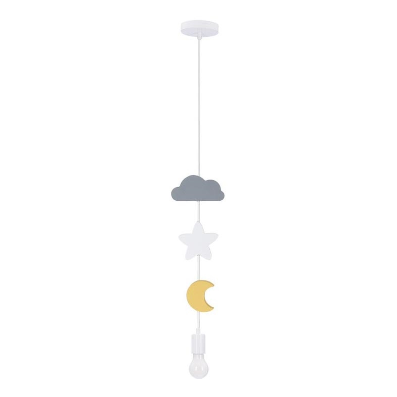 Bērnu griestu lampa TRIO ar vadu 1xE27/20W/230V pelēka/balta/dzeltena