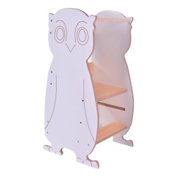 Bērnu kāpslis OWL balta/kļava