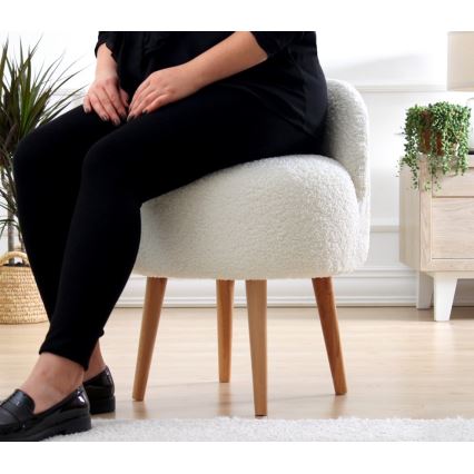 Bērnu krēsls MIKI Ø 46 cm balts