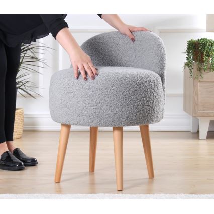 Bērnu krēsls MIKI, Ø 46 cm, pelēks