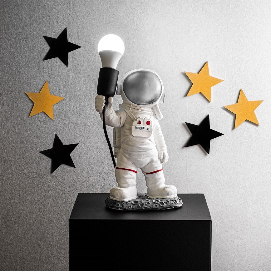 Bērnu lampiņa ASTRONAUT 1xE27/40W/230V sudraba/balta