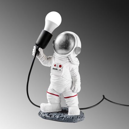 Bērnu lampiņa ASTRONAUT 1xE27/40W/230V sudraba/balta