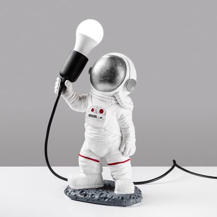 Bērnu lampiņa ASTRONAUT 1xE27/40W/230V sudraba/balta