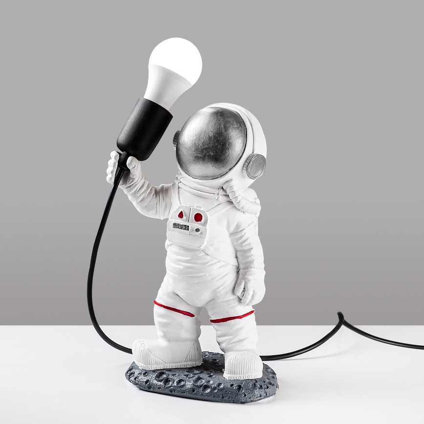 Bērnu lampiņa ASTRONAUT 1xE27/40W/230V sudraba/balta