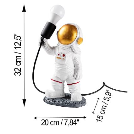 Bērnu lampiņa ASTRONAUT 1xE27/40W/230V vara/balta