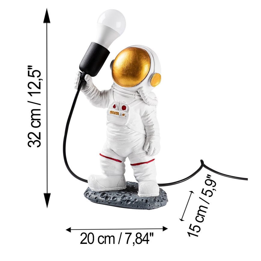Bērnu lampiņa ASTRONAUT 1xE27/40W/230V vara/balta