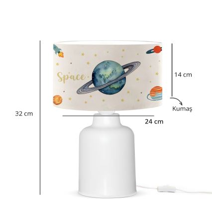Bērnu lampiņa CANDY 1xE27/40W/230V balta/daudzkrāsaina