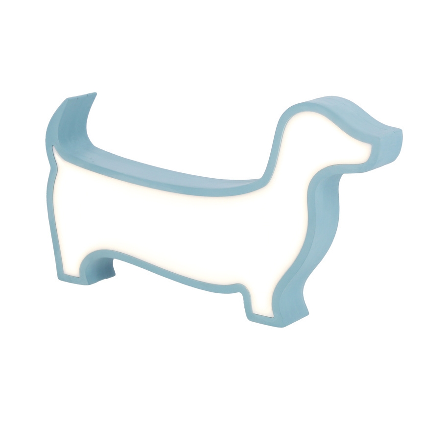 Bērnu LED galda lampa DOG LED/12W/230V zila
