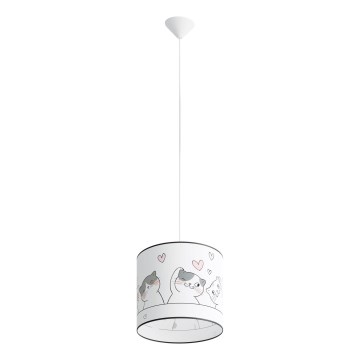Bērnu lustra ar auklu CAT 1xE27/15W/230V d. 30 cm kaķis