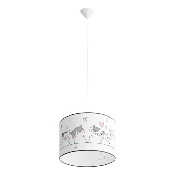 Bērnu lustra ar auklu CAT 1xE27/15W/230V d. 40 cm kaķis