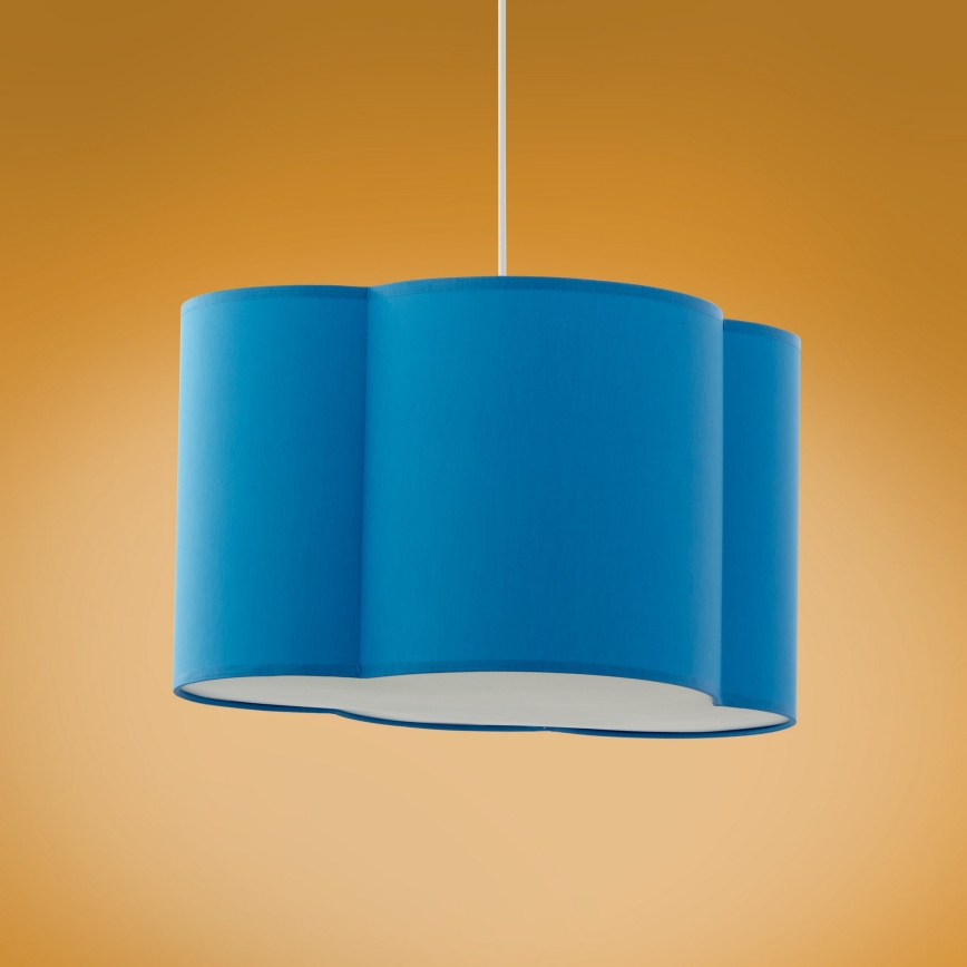 Bērnu lustra ar auklu CLOUD 1xE27/25W/230V zila
