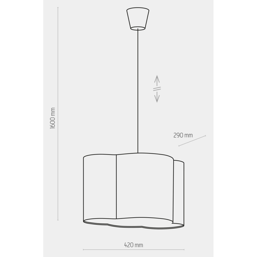 Bērnu lustra ar auklu CLOUD 1xE27/25W/230V zila