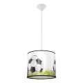 Bērnu lustra ar auklu FOOTBALL 1xE27/15W/230V d. 30 cm futbols