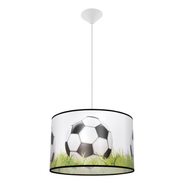Bērnu lustra ar auklu FOOTBALL 1xE27/15W/230V d. 40 cm futbols