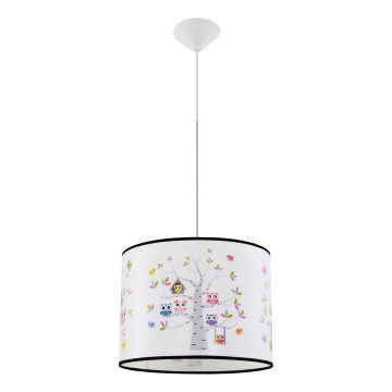 Bērnu lustra ar auklu OWLS 1xE27/15W/230V d. 40 cm pūces