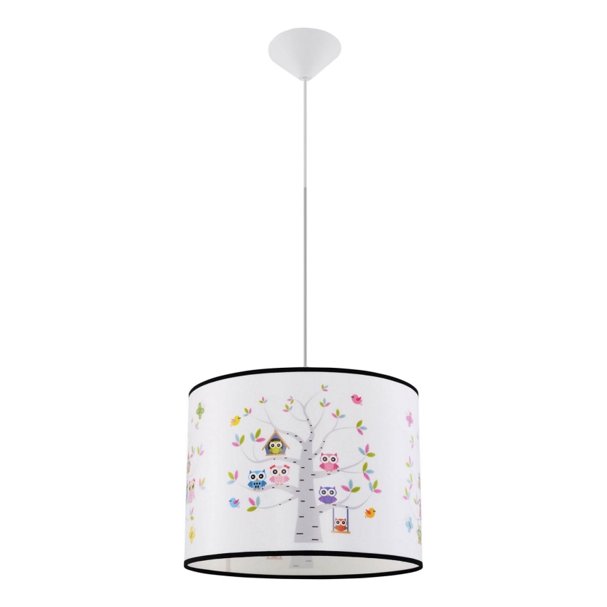Bērnu lustra ar auklu OWLS 1xE27/15W/230V d. 40 cm pūces